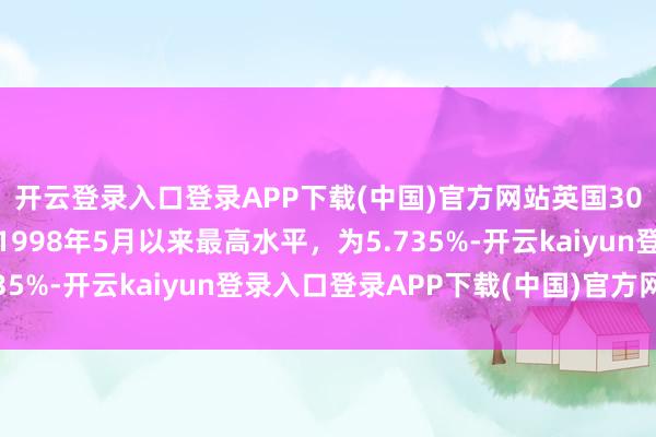 开云登录入口登录APP下载(中国)官方网站英国30年期国债收益率升至1998年5月以来最高水平，为5.735%-开云kaiyun登录入口登录APP下载(中国)官方网站