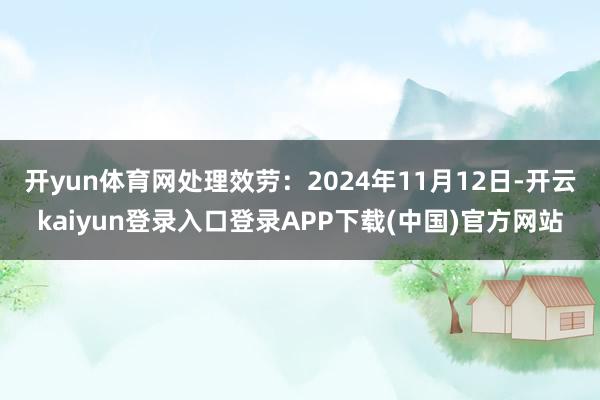 开yun体育网处理效劳：2024年11月12日-开云kaiyun登录入口登录APP下载(中国)官方网站