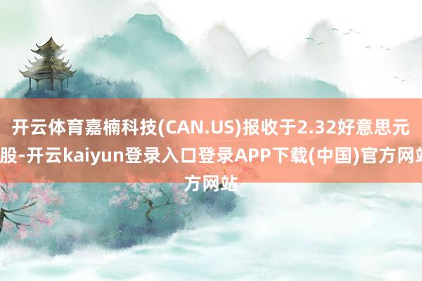 开云体育嘉楠科技(CAN.US)报收于2.32好意思元/股-开云kaiyun登录入口登录APP下载(中国)官方网站