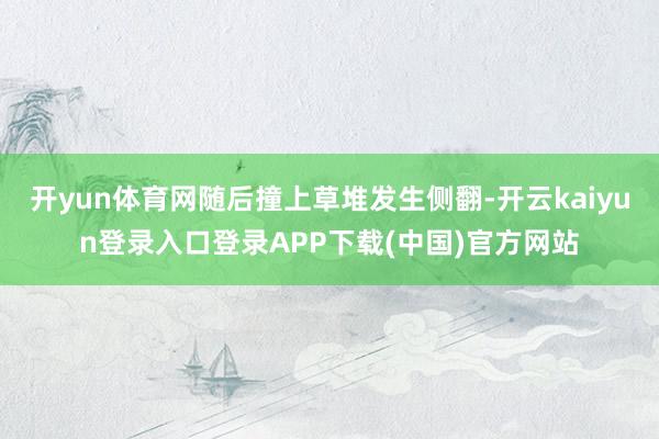 开yun体育网随后撞上草堆发生侧翻-开云kaiyun登录入口登录APP下载(中国)官方网站