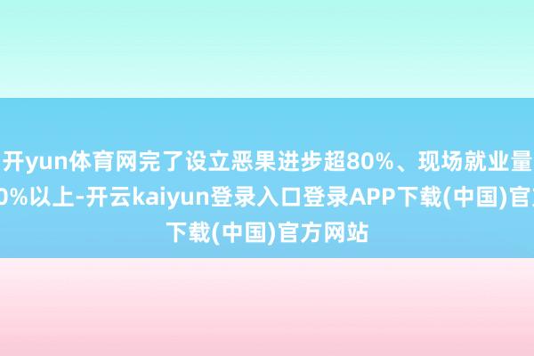 开yun体育网完了设立恶果进步超80%、现场就业量减少50%以上-开云kaiyun登录入口登录APP下载(中国)官方网站