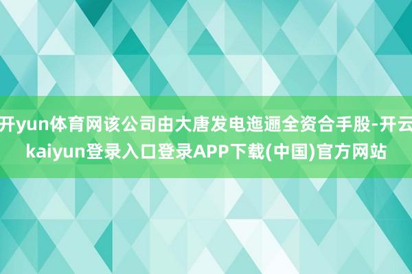 开yun体育网该公司由大唐发电迤逦全资合手股-开云kaiyun登录入口登录APP下载(中国)官方网站