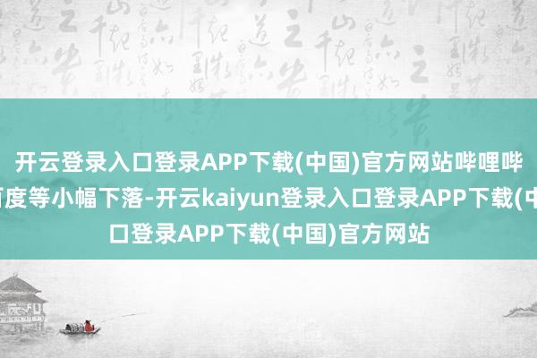 开云登录入口登录APP下载(中国)官方网站哔哩哔哩、网易、百度等小幅下落-开云kaiyun登录入口登录APP下载(中国)官方网站