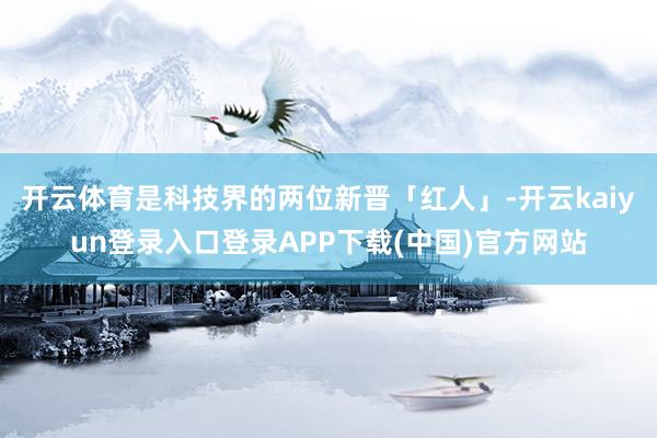 开云体育是科技界的两位新晋「红人」-开云kaiyun登录入口登录APP下载(中国)官方网站