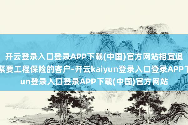 开云登录入口登录APP下载(中国)官方网站相宜追求本领富裕稀奇和紧要工程保险的客户-开云kaiyun登录入口登录APP下载(中国)官方网站